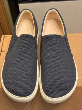 BIRKENSTOCK Oswego Leather-Textile slip-on shoes.